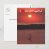 Zonsondergang bij Presque Isle-prentbriefkaart Briefkaart (Voorkant / Achterkant)