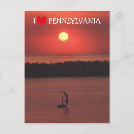 Zonsondergang bij Presque Isle-prentbriefkaart Briefkaart (Voorkant)
