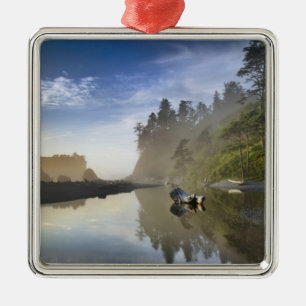Zonsondergang bij Ruby Beach, Olympic National Par Metalen Ornament