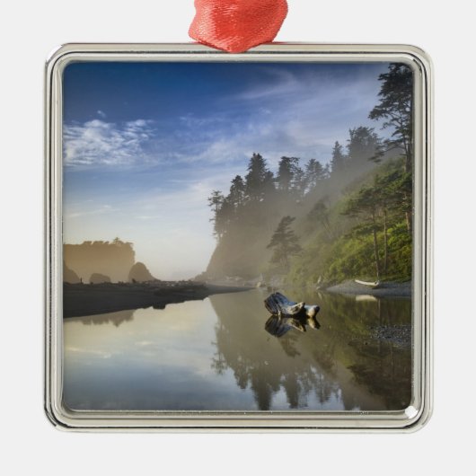 Zonsondergang bij Ruby Beach, Olympic National Par Metalen Ornament (Voorkant)