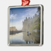 Zonsondergang bij Ruby Beach, Olympic National Par Metalen Ornament (Links)