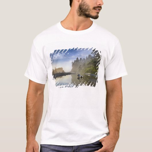 Zonsondergang bij Ruby Beach, Olympic National Par T-shirt (Voorkant)