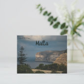 Zonsondergang bij Sanap Cliffs Munxar Malta Briefkaart (Staand voorkant)