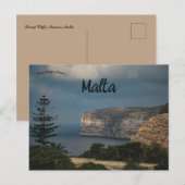 Zonsondergang bij Sanap Cliffs Munxar Malta Briefkaart (Voorkant / Achterkant)