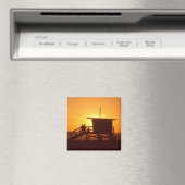 Zonsondergang bij Santa Monica State Beach Magnet (Insitu (Vaatwasser))