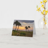 Zonsondergang bij Siesta Key blanco briefkaart (Gele Bloem)
