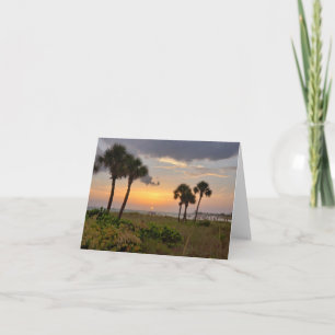 Zonsondergang bij Siesta Key blanco briefkaart
