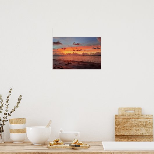Zonsondergang bij Simpson Bay Poster (Keuken)