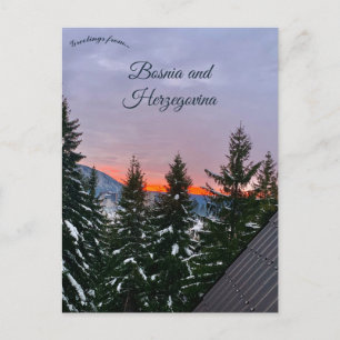 Zonsondergang bij Sisava Bosnië en Herzegovina Briefkaart