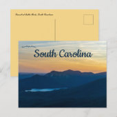 Zonsondergang bij Table Rock South Carolina Briefkaart (Voorkant / Achterkant)