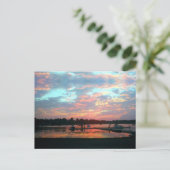 Zonsondergang bij The Cove, Wethersfield CT Briefkaart (Staand voorkant)