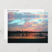 Zonsondergang bij The Cove, Wethersfield CT Briefkaart (Voorkant / Achterkant)