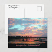 Zonsondergang bij The Cove, Wethersfield CT Briefkaart (Voorkant / Achterkant)