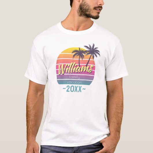 zonsondergang bij vakantieperioden t-shirt (Voorkant)
