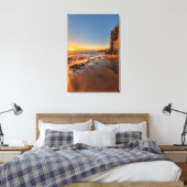 Zonsondergang bij Victoria Beach 2 Canvas Afdruk (Insitu (Slaapkamer))