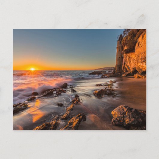 Zonsondergang bij Victoria Beach Briefkaart (Voorkant)