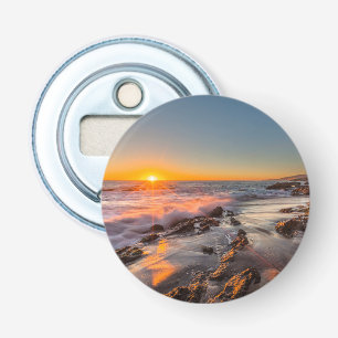 Zonsondergang bij Victoria Beach Button Flesopener
