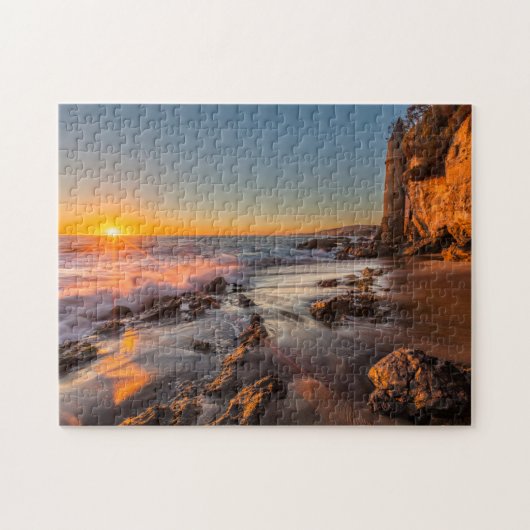 Zonsondergang bij Victoria Beach Legpuzzel (Horizontaal)