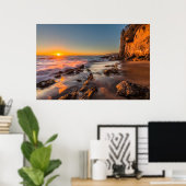Zonsondergang bij Victoria Beach Poster (Thuiskantoor)