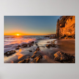 Zonsondergang bij Victoria Beach Poster