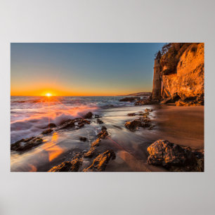 Zonsondergang bij Victoria Beach Poster