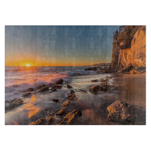Zonsondergang bij Victoria Beach Snijplank (Voorkant)