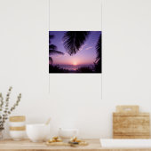 Zonsondergang bij West End, Cayman Brac, Kaaimanei Poster (Keuken)