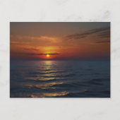 Zonsondergang bij zee art briefkaart (Voorkant)