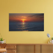 Zonsondergang bij zee art canvas afdruk (Insitu (Woonkamer))
