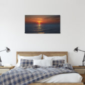 Zonsondergang bij zee art canvas afdruk (Insitu (Slaapkamer))