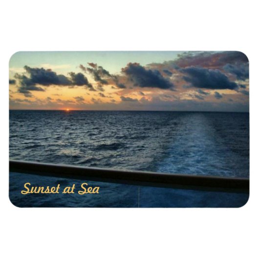 Zonsondergang bij Zee Custom Premium Magnet Magneet (Horizontaal)
