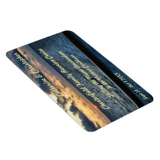 Zonsondergang bij Zee Custom Stateroom Deurmarkeri Magneet (Rechterzijde)