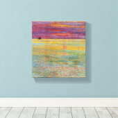 Zonsondergang bij Zee (door Childe Hassam) Canvas Afdruk (Insitu (Houten vloer))