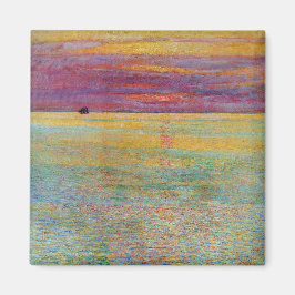 Zonsondergang bij Zee (door Childe Hassam) Magneet