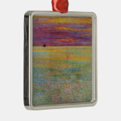 Zonsondergang bij Zee (door Childe Hassam) Metalen Ornament (Rechts)