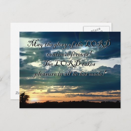 Zonsondergang Bijbelvers Briefkaart (Voorkant / Achterkant)