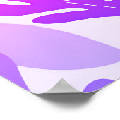 zonsondergang blad ombre kleurrijke vrolijke verja poster (Hoek)