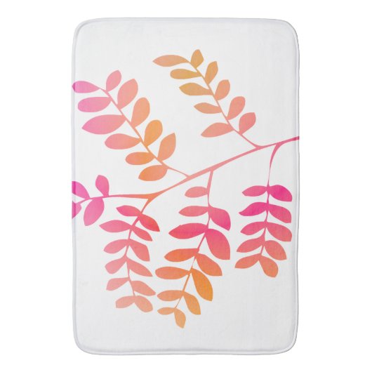 Zonsondergang bladeren badmat (Voorkant Verticaal)