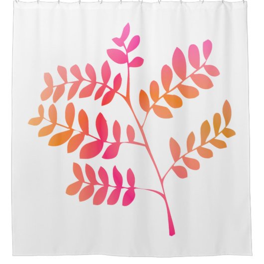 Zonsondergang bladeren douchegordijn