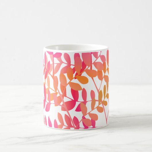 Zonsondergang bladeren koffiemok (Center)