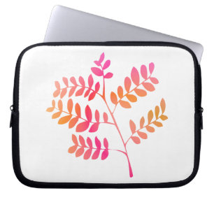 Zonsondergang bladeren laptop sleeve