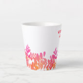 Zonsondergang bladeren latte mok (Voorkant)