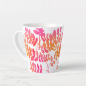 Zonsondergang bladeren latte mok (Linkerhoek)