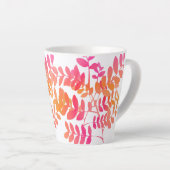 Zonsondergang bladeren latte mok (Rechterhoek)