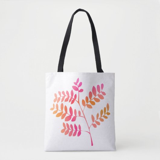 Zonsondergang bladeren tote bag (Voorkant)