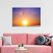 Zonsondergang Bliss 3 Paneel Canvas Afdruk (Insitu (Woonkamer))