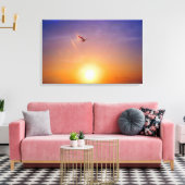 Zonsondergang Bliss 3 paneel Canvas Afdruk (Insitu (Woonkamer))