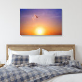 Zonsondergang Bliss 3 paneel Canvas Afdruk (Insitu (Slaapkamer))