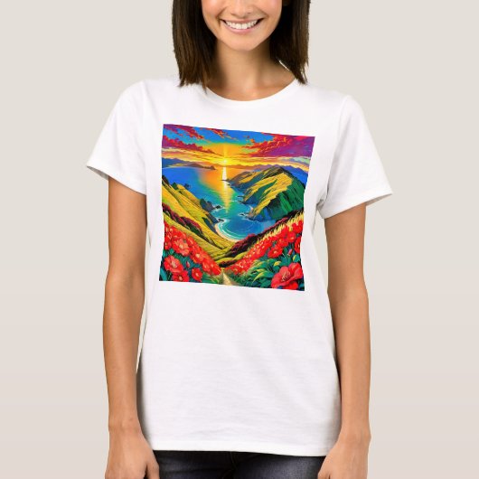 Zonsondergang Bliss T-shirt (Voorkant)