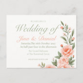 Zonsondergang Bloei - Groen Aankondigingskaart (Voorkant)